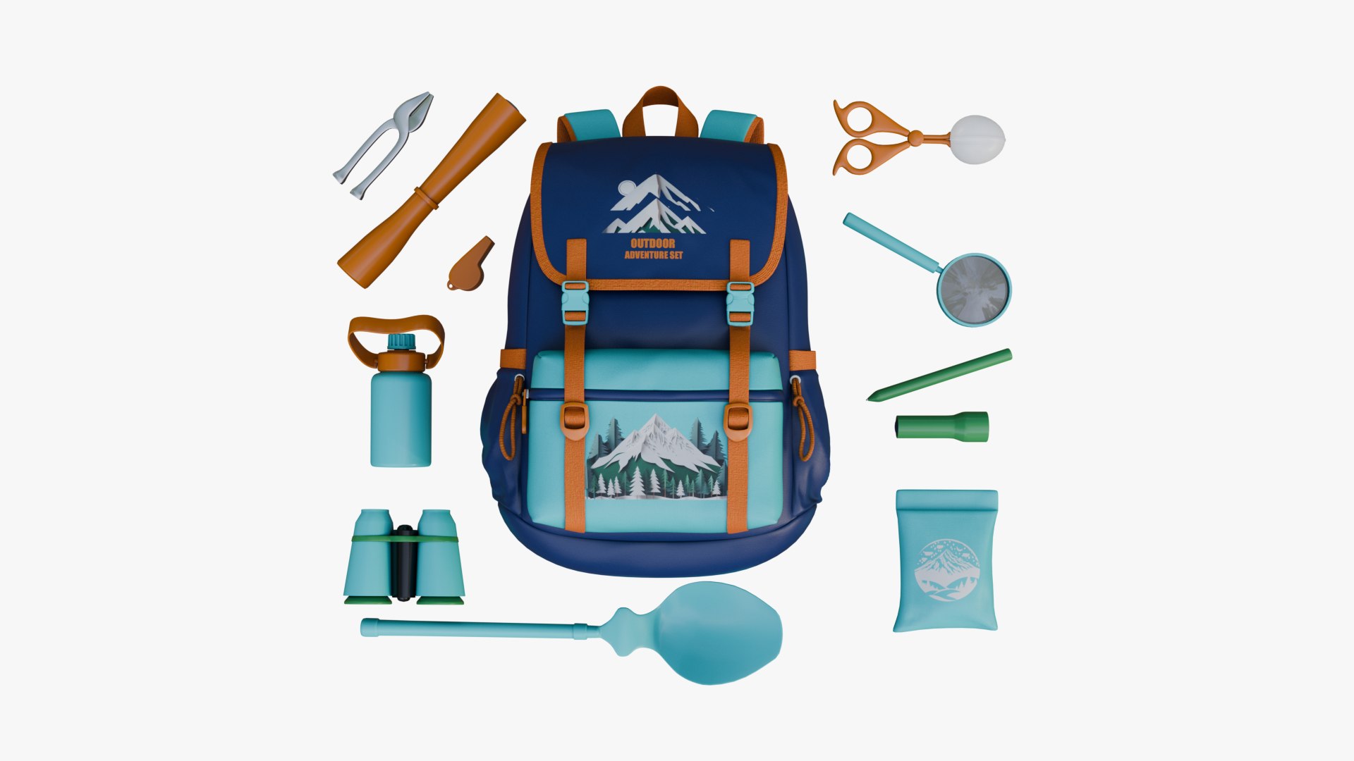 3D Backpack Adventure set https://p.turbosquid.com/ts-thumb/Sk/2foDqC/JU/1/png/1715585520/1920x1080/fit_q87/25fd497a2ce08d7f84c241557f0bdbf17a2981f1/1.jpg