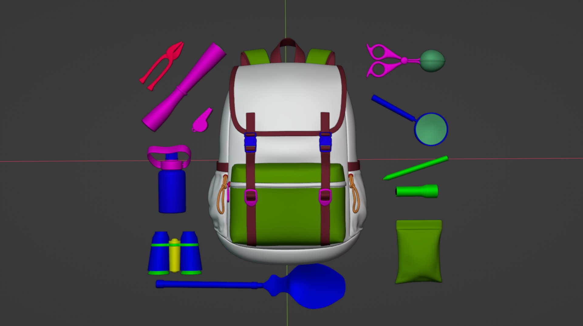 3D Backpack Adventure set https://p.turbosquid.com/ts-thumb/Sk/2foDqC/Rn/9/png/1715585543/1920x1080/fit_q87/124a4c3627ef74ccf5677a4a760dbe15a6c3e93f/9.jpg