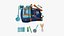 Conjunto de mochila aventura