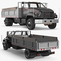 Chevrolet Kodiak C6500 Utility Stake Truck Black-Gray Simplified