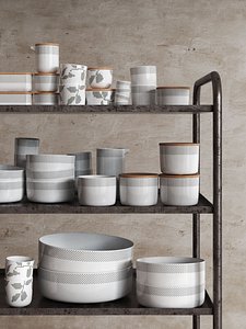 3D menu stitches dinnerware model