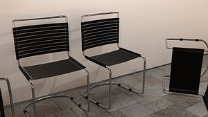 3d realistic office steel pipe model