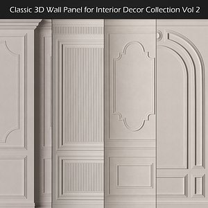 10 Classic 3D Wall Panel Elegant Design for Interior Decor Collection 2 3D model
