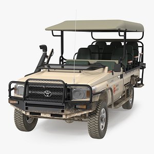 Toyota Land Cruiser Safari Open Sided Beige Dirty