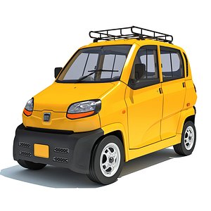 3D model Bajaj Qute Auto Taxi