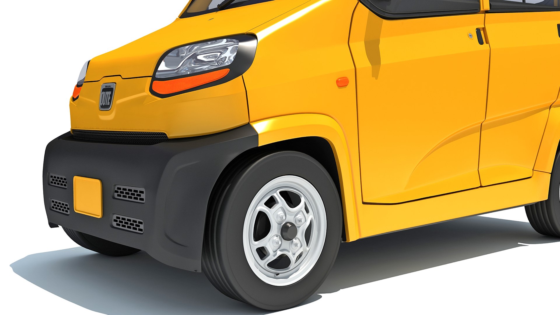 3D Model Bajaj Qute Auto Taxi - TurboSquid 2160805