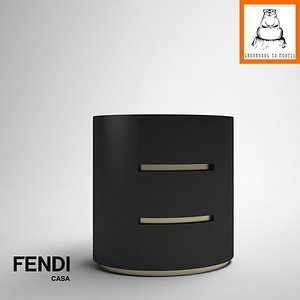 Groundhog 3D Models | Fendi Casa Asja bedside table