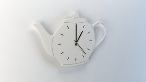 3d model wall clock teapot kitchen