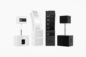 3D Speaker 5 Box White and Black