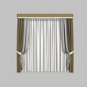 3D curtains 2 modeled model