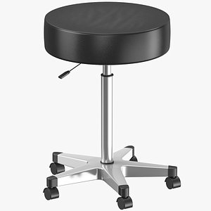 Leather Stool 3D Model