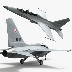 Polish Military KAI T-50 Golden Eagle Rigged for Cinema 4D