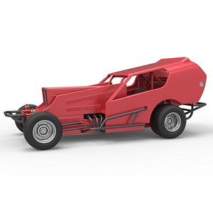Vintage Dirt Modified stock car Version 4 Scale 1 to 25 3D model