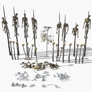 skeleton dead body 3D model