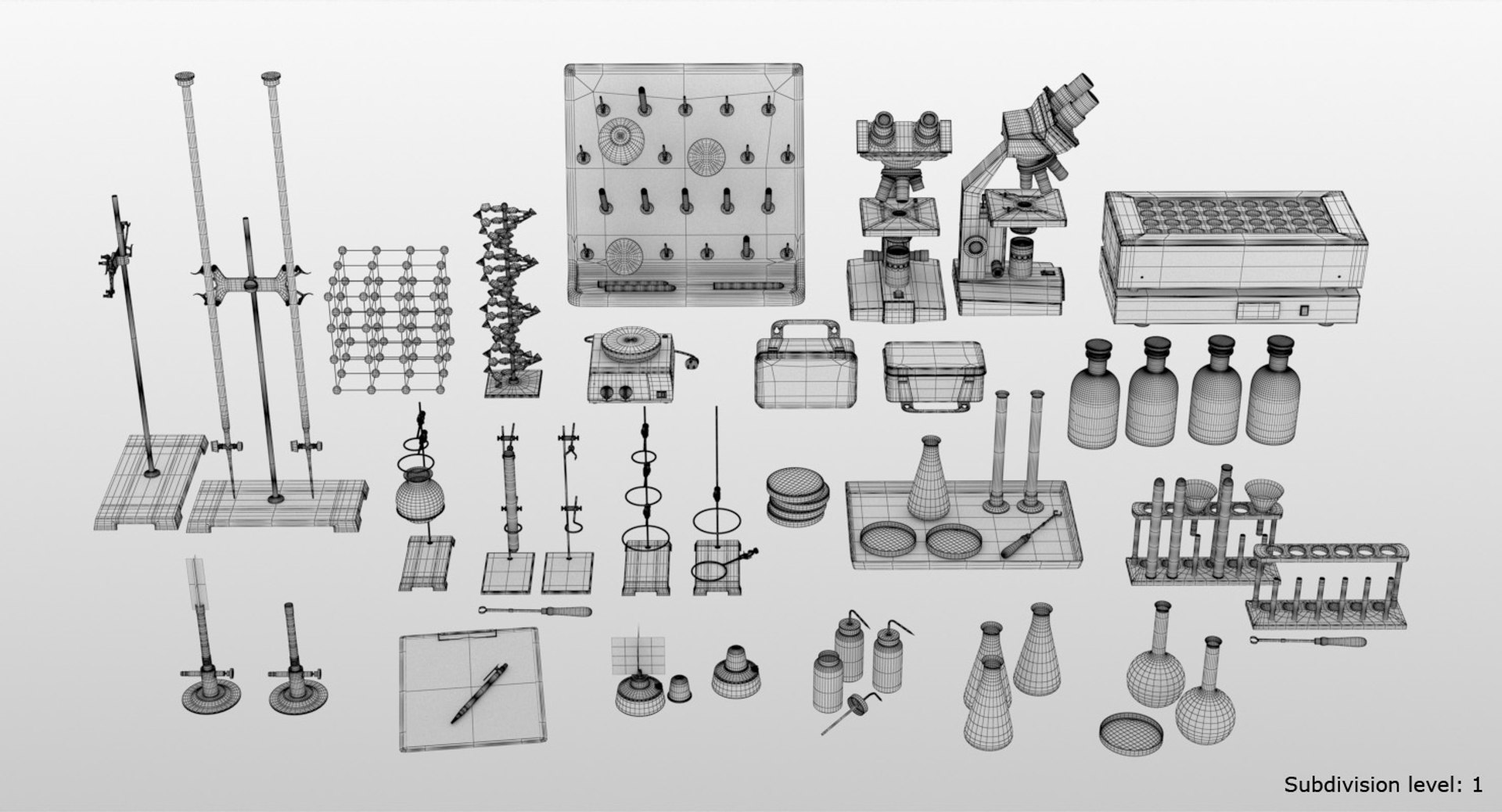 realistic laboratory equipment model https://p.turbosquid.com/ts-thumb/Sk/bI1rqy/73vK8xi0/lab_equipment_set_25/jpg/1518191542/1920x1080/fit_q87/b333085cc9215c05310d7c17504cb9bf15dfce31/lab_equipment_set_25.jpg