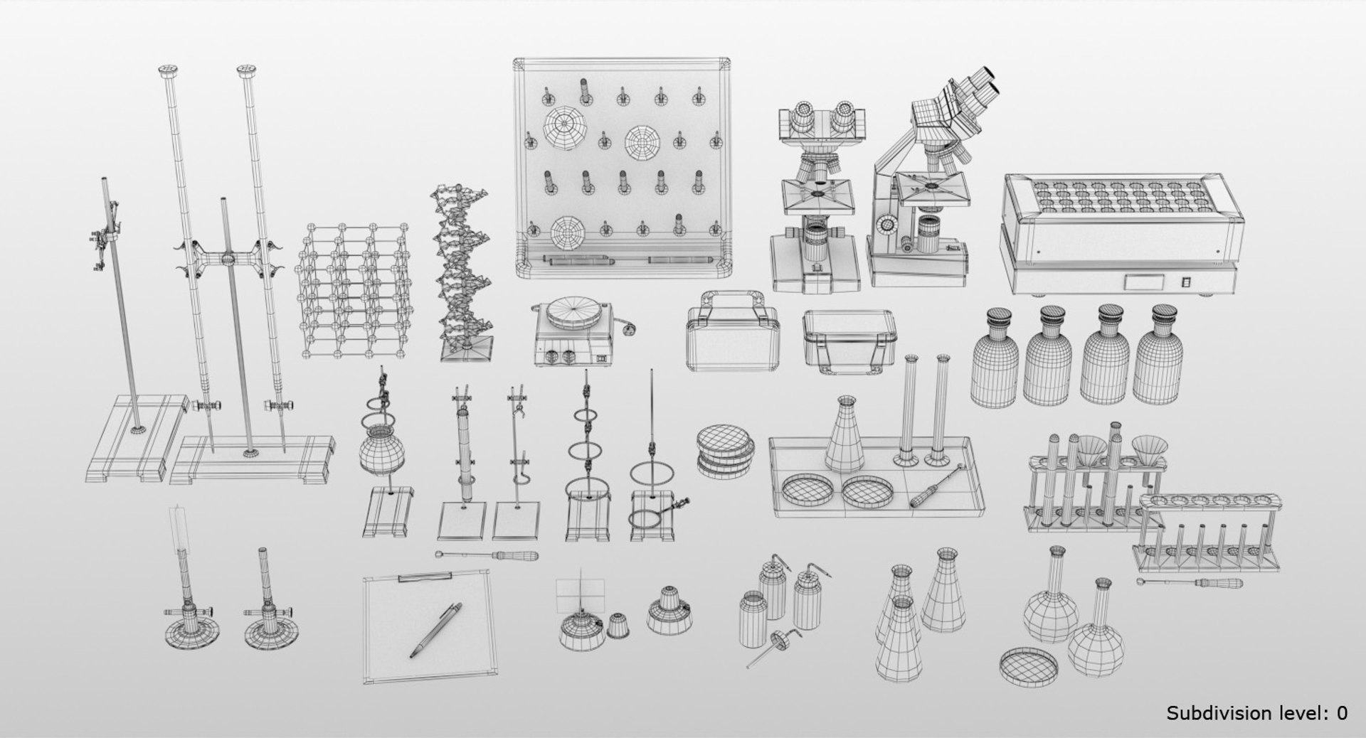 realistic laboratory equipment model https://p.turbosquid.com/ts-thumb/Sk/bI1rqy/rrjTIVSf/lab_equipment_set_24/jpg/1518191542/1920x1080/fit_q87/fbfdd7dee9d2692ce8a63927d938b91d6d36932e/lab_equipment_set_24.jpg