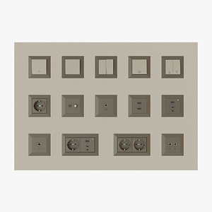 Wall Socket and Switches Collection Model A(1)