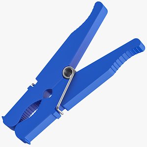 3D Plastic Clothespin 01 model