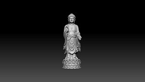 SPRING TEMPLE BUDHA STATUE model