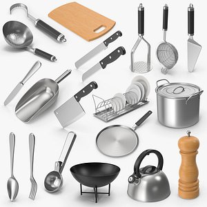 20 kitchen utensils Collection 2 model