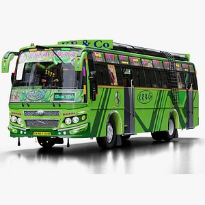 3D KrCo Private Bus of TamilNadu - INDIA model