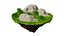 Floating Grass Island 3D model