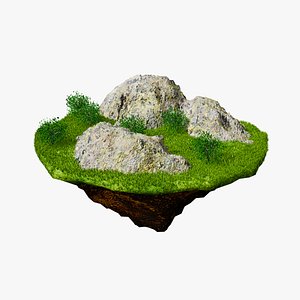 Floating Grass Island 3D model