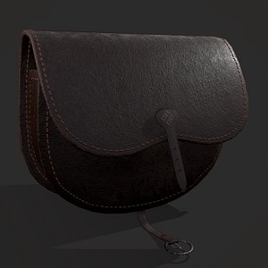 3D model Leather Hip Bag