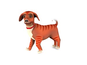 3D model puppy rigged