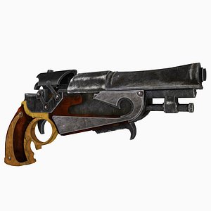 3D model medieval gun