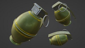 3D M26 Grenade model