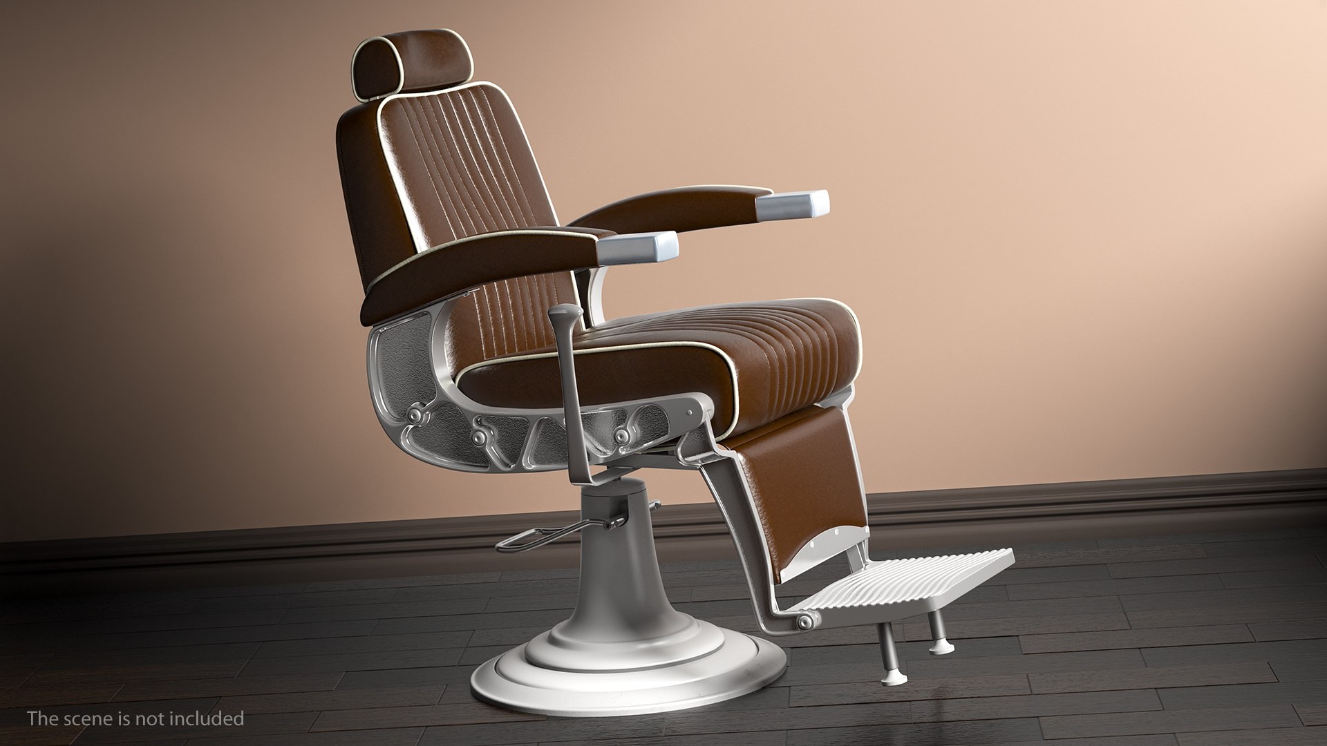 Antique Barber Chair 3D model preview