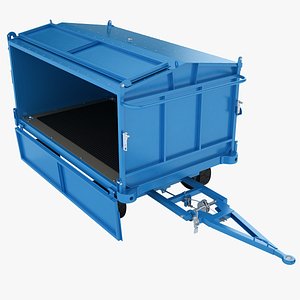 3D Airport Trailer 02 model