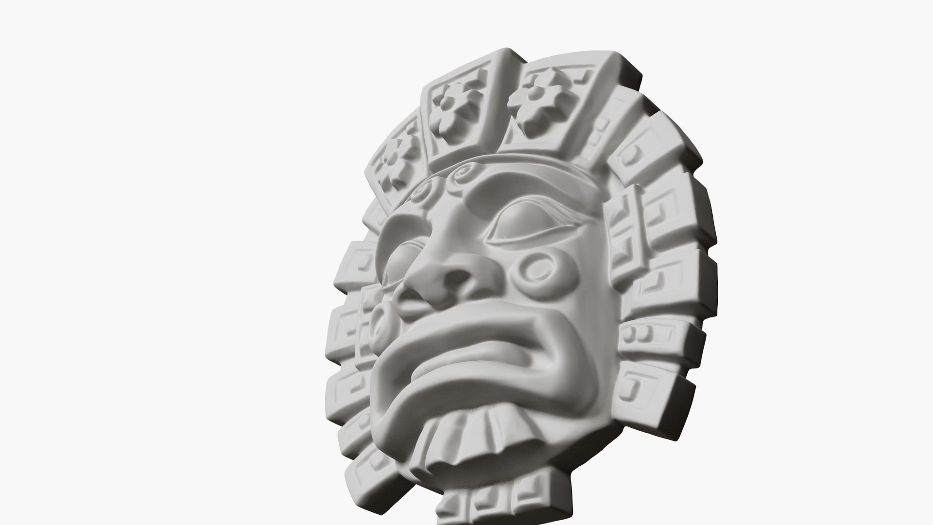 3D Mayan Mask Relief 7 Model - TurboSquid 2288831