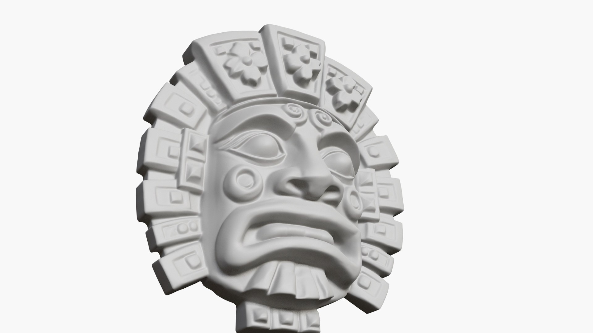 3D Mayan Mask Relief 7 Model - TurboSquid 2288831