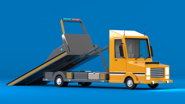 Tow truck cartoon 3D model - TurboSquid 1624351