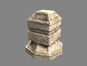 3d stone altar model