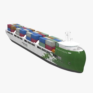 X-bow cargo ship model