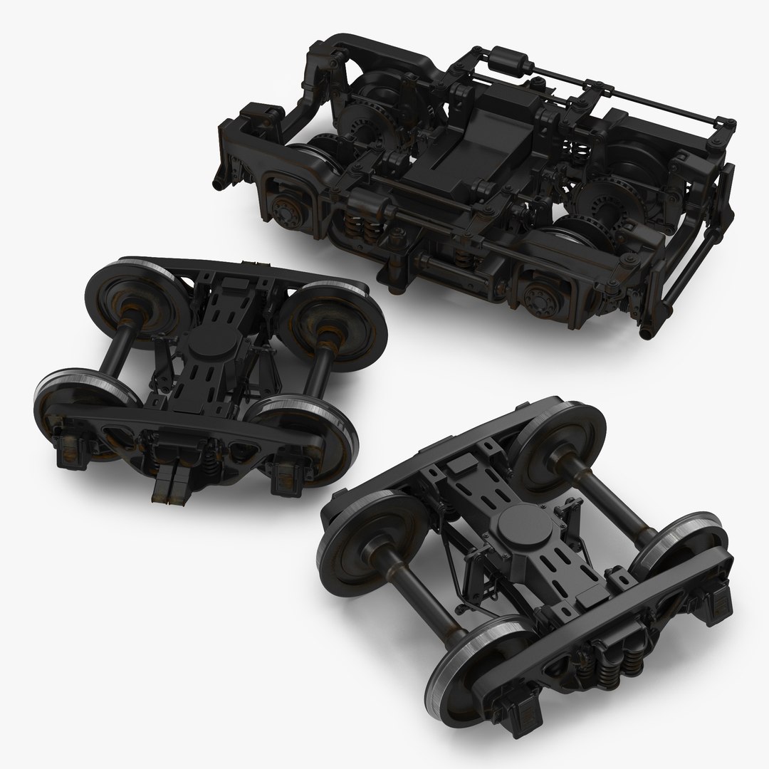 Train Wheels Collection 3D model preview