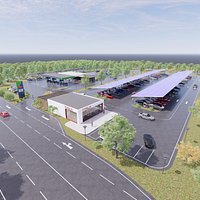 Gas Station and Vehicle Charging Station