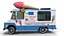 Ice Cream vintage truck PBR 3D