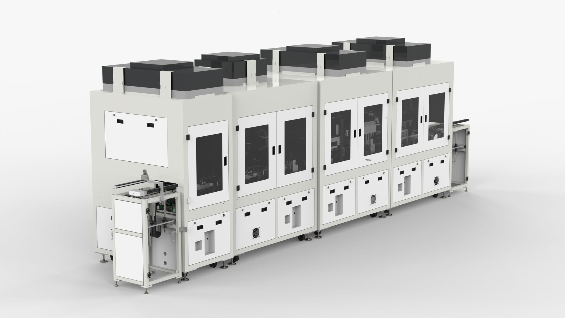 Automatic Mobile Phone Box Labeling And Assembly Earphone Machine 3D ...