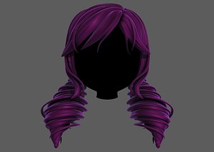 3D Hair style for girl V97 model - TurboSquid 1852991