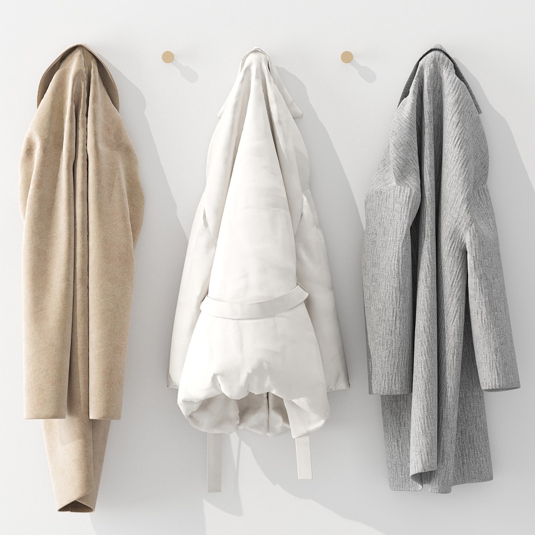 3D Outerwear and cap on hooks Set 01 https://p.turbosquid.com/ts-thumb/Sl/Lwp7BC/gz/preview03/jpg/1706971994/1920x1080/fit_q87/7484e0099fdf6fe6e65621a35ca66b1ca8d06701/preview03.jpg