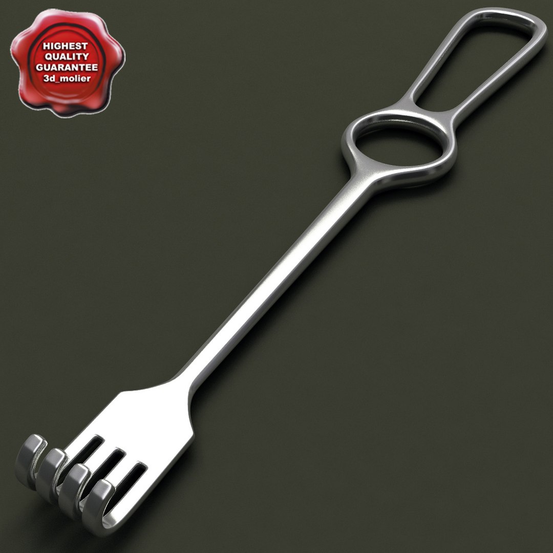 medical instrument retractor 3d model