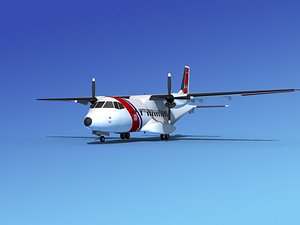 3d cargo casa cn-235 coast guard model