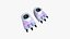 3D Slippers G07 White Dino Paw - Costume Character Design model