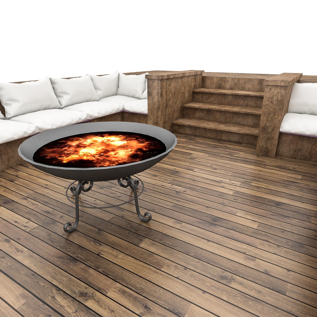 3D Arden Decorative Fire Pit Model - TurboSquid 1798878
