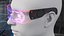 LED Cyberpunk Glasses Violet 3D model