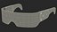 LED Cyberpunk Glasses Violet 3D model